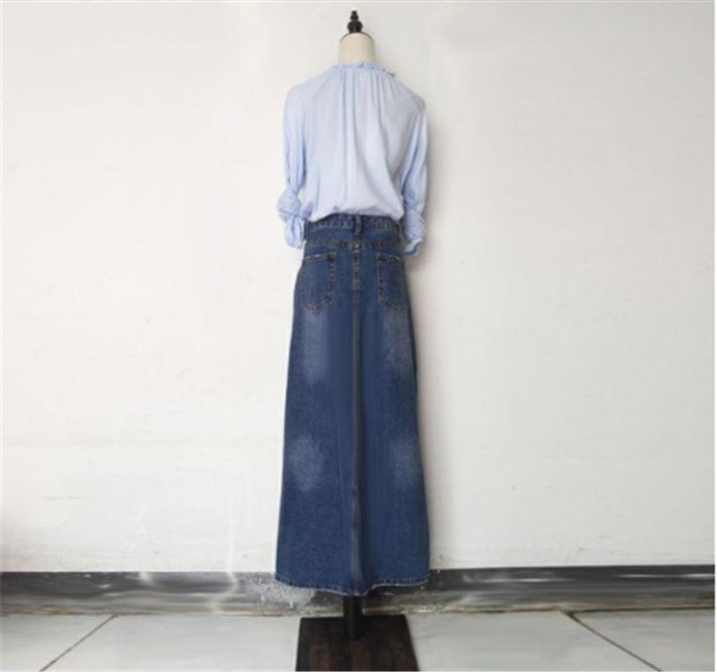 Long Skirts Denim Skirts