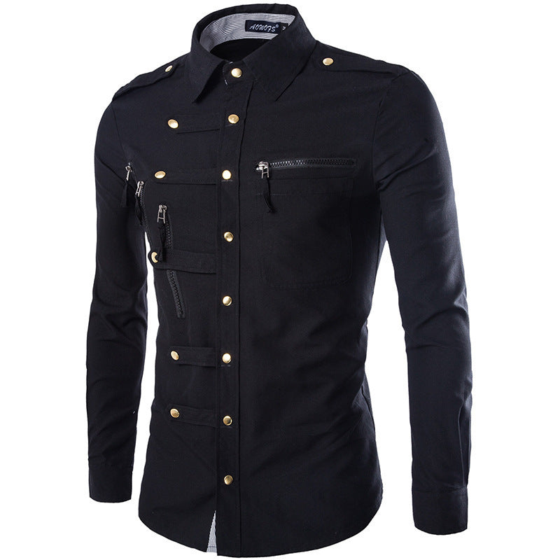 Brand Men Shirt Fashion Design Mens