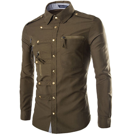 Brand Men Shirt Fashion Design Mens