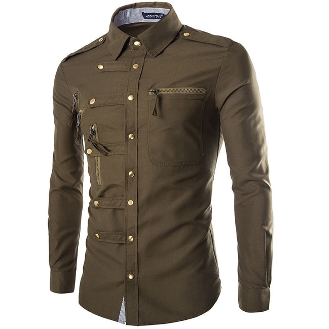 Brand Men Shirt Fashion Design Mens