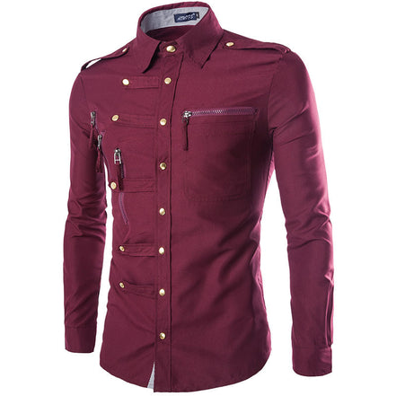 Brand Men Shirt Fashion Design Mens