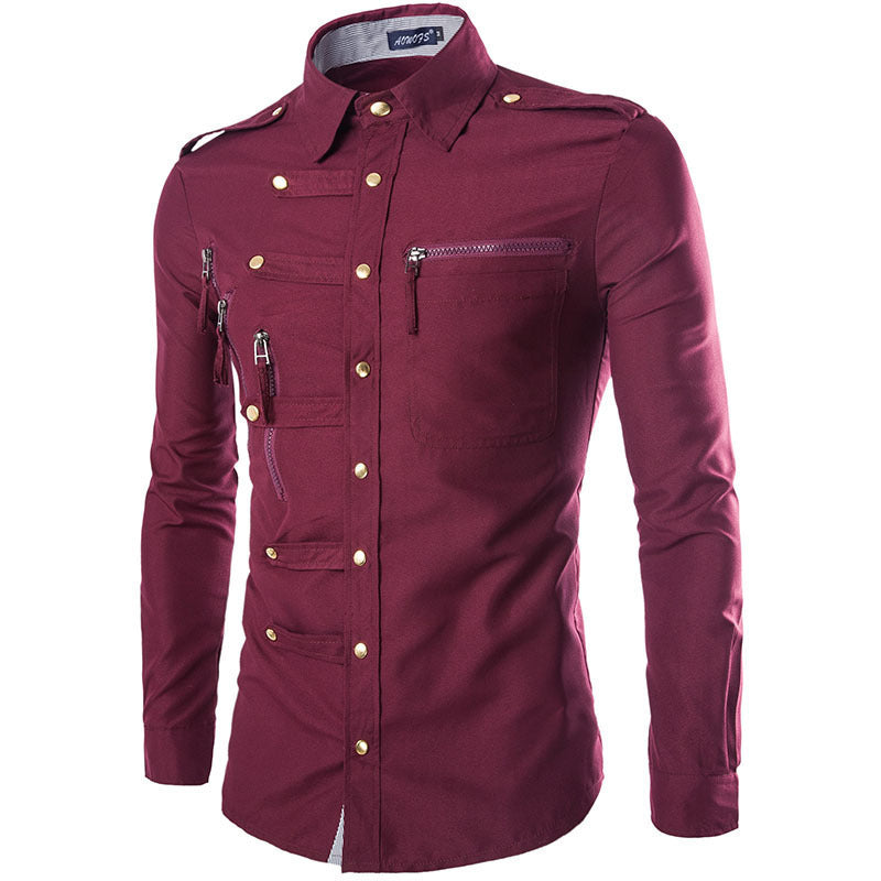 Brand Men Shirt Fashion Design Mens