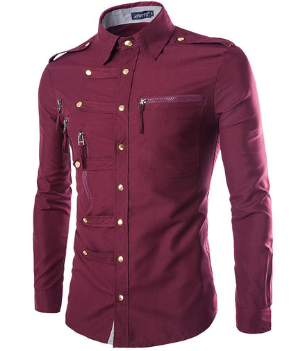 Brand Men Shirt Fashion Design Mens