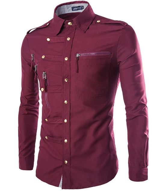 Brand Men Shirt Fashion Design Mens