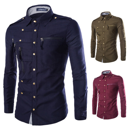 Brand Men Shirt Fashion Design Mens