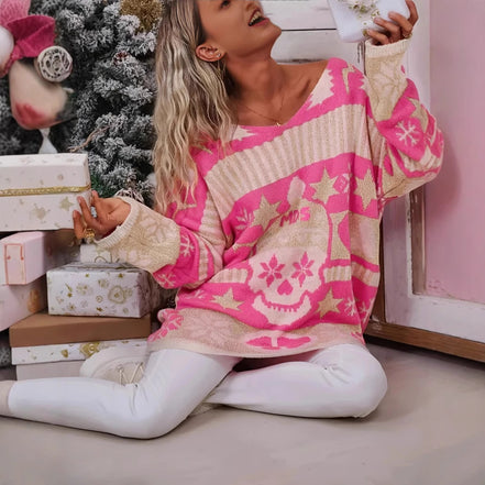 Embroidery Skull Element Sweater