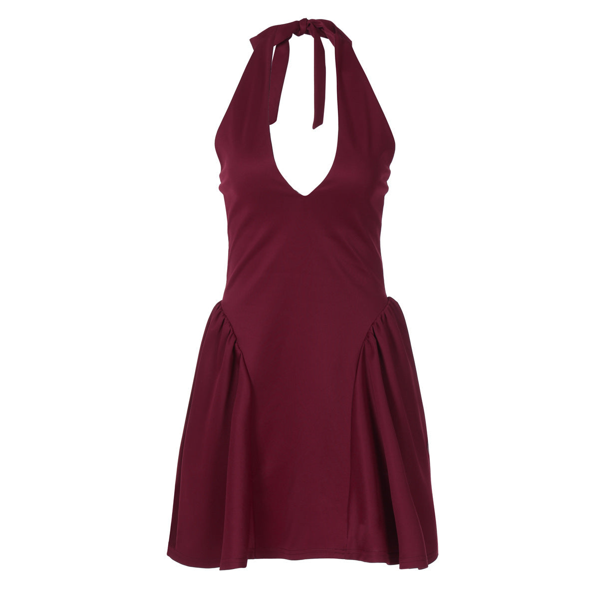 Deep V-neck Halter Dress