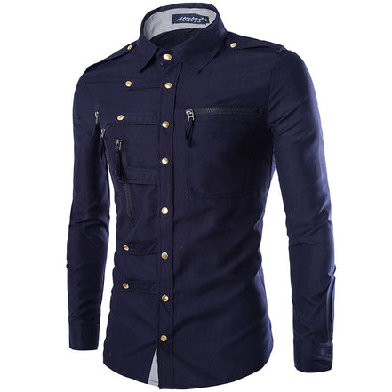 Brand Men Shirt Fashion Design Mens