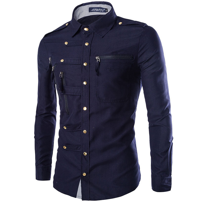 Brand Men Shirt Fashion Design Mens